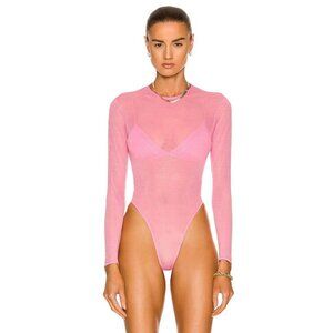 Alex Perry Turner Bodysuit with Bralette in Pink 4 New Womens Blouse Top